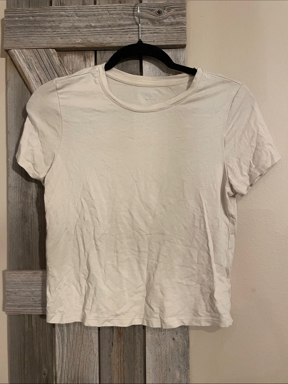 Old Navy Women's Short-Sleeve Crewneck Tee — Off-White - Picture 2 of 4